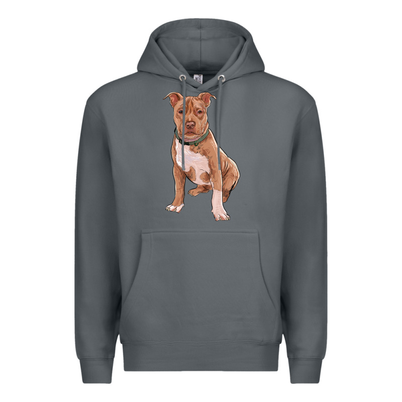 Brown Pitbull Premium Hoodie by RanaPortraitStore | Teevron