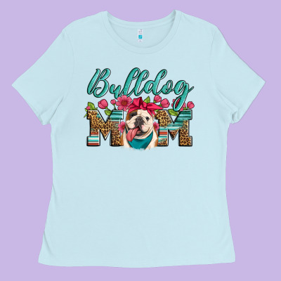 English Bulldog Mom Ladies Tee Designed By Artiststas