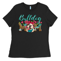 Black english bulldog mom Ladies Tee - Artiststas