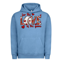 Pigment Pebble Blue for the love of the game baseball Urban Hoodie - texasbilliewilder
