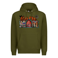 Army Green barn mom Premium Hoodie - Zillion Design Studio