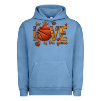 Pigment Pebble Blue for the love of the game basketball Urban Hoodie - texasbilliewilder