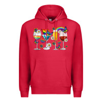 Cardinal pride lgbtq wine cups and glasses Premium Hoodie - texasbilliewilder