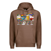 Chestnut pride lgbtq wine cups and glasses Premium Hoodie - texasbilliewilder