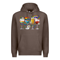 Coffee pride lgbtq wine cups and glasses Premium Hoodie - texasbilliewilder