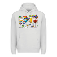 Dove Grey pride lgbtq wine cups and glasses Premium Hoodie - texasbilliewilder