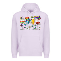 Lilac pride lgbtq wine cups and glasses Premium Hoodie - texasbilliewilder