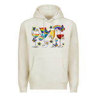 Oatmeal Heather pride lgbtq wine cups and glasses Premium Hoodie - texasbilliewilder