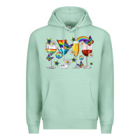 Seafoam pride lgbtq wine cups and glasses Premium Hoodie - texasbilliewilder