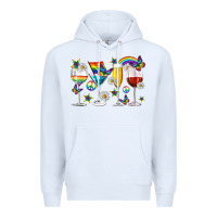 White pride lgbtq wine cups and glasses Premium Hoodie - texasbilliewilder
