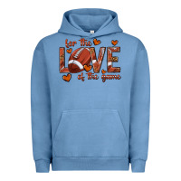Pigment Pebble Blue for the love of the game football Urban Hoodie - texasbilliewilder