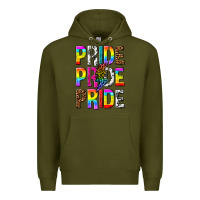 Army Green pride pride pride Premium Hoodie - texasbilliewilder
