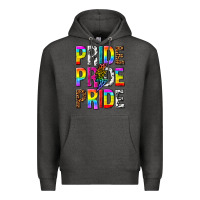 Charcoal Heather pride pride pride Premium Hoodie - texasbilliewilder