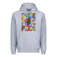 Heather Grey pride pride pride Premium Hoodie - texasbilliewilder