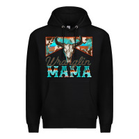Black wranglin mama Premium Hoodie - Zillion Design Studio