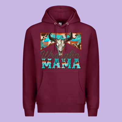 Wranglin Mama Premium Hoodie Designed By Zillion Design Studio