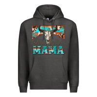 Charcoal Heather wranglin mama Premium Hoodie - Zillion Design Studio