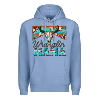 Colony Blue wranglin mama Premium Hoodie - Zillion Design Studio