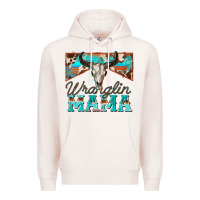 Pale Pink wranglin mama Premium Hoodie - Zillion Design Studio