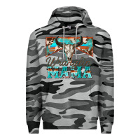 Slate Camo wranglin mama Premium Hoodie - Zillion Design Studio