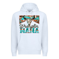 White wranglin mama Premium Hoodie - Zillion Design Studio