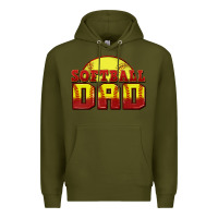 Army Green softball dad Premium Hoodie - Zillion Design Studio