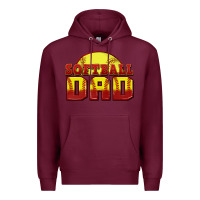 Burgundy softball dad Premium Hoodie - Zillion Design Studio