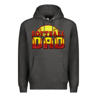 Charcoal Heather softball dad Premium Hoodie - Zillion Design Studio