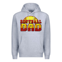 Heather Grey softball dad Premium Hoodie - Zillion Design Studio