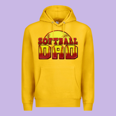 Softball Dad Premium Hoodie Designed By Zillion Design Studio