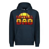 Navy softball dad Premium Hoodie - Zillion Design Studio