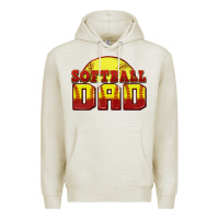 Oatmeal Heather softball dad Premium Hoodie - Zillion Design Studio