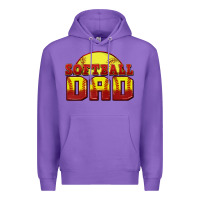 Purple softball dad Premium Hoodie - Zillion Design Studio