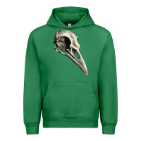 Emerald Raven Skull Urban Hoodie - RanaPortraitStore