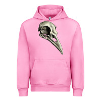 Fuchsia Pink Raven Skull Urban Hoodie - RanaPortraitStore