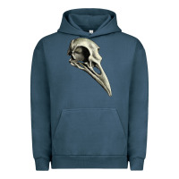 Pigment Midnight Navy Raven Skull Urban Hoodie - RanaPortraitStore