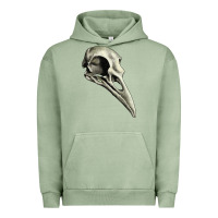 Pigment Oil Green Raven Skull Urban Hoodie - RanaPortraitStore