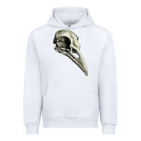 White Raven Skull Urban Hoodie - RanaPortraitStore