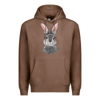 Chestnut Bunny Face Premium Hoodie - RanaPortraitStore
