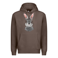 Coffee Bunny Face Premium Hoodie - RanaPortraitStore