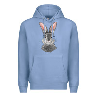 Colony Blue Bunny Face Premium Hoodie - RanaPortraitStore