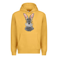 Mustard Bunny Face Premium Hoodie - RanaPortraitStore