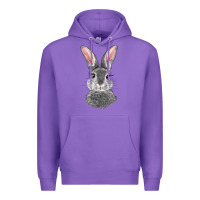 Purple Bunny Face Premium Hoodie - RanaPortraitStore