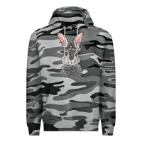 Slate Camo Bunny Face Premium Hoodie - RanaPortraitStore