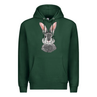Sports Green Bunny Face Premium Hoodie - RanaPortraitStore