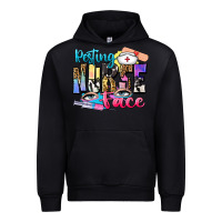 Black resting nurse face Urban Hoodie - Zillion Design Studio