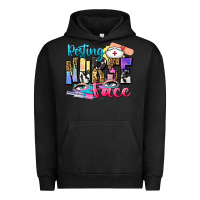 Pigment Black resting nurse face Urban Hoodie - Zillion Design Studio