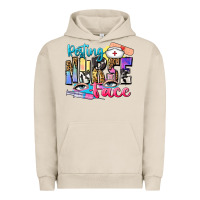 Pigment French Oak resting nurse face Urban Hoodie - Zillion Design Studio