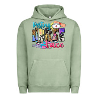 Pigment Oil Green resting nurse face Urban Hoodie - Zillion Design Studio