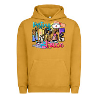 Pigment Peanut Butter resting nurse face Urban Hoodie - Zillion Design Studio